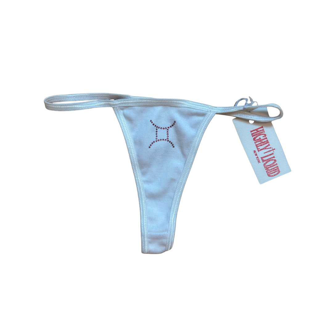 Gemini Rhinestone Thong