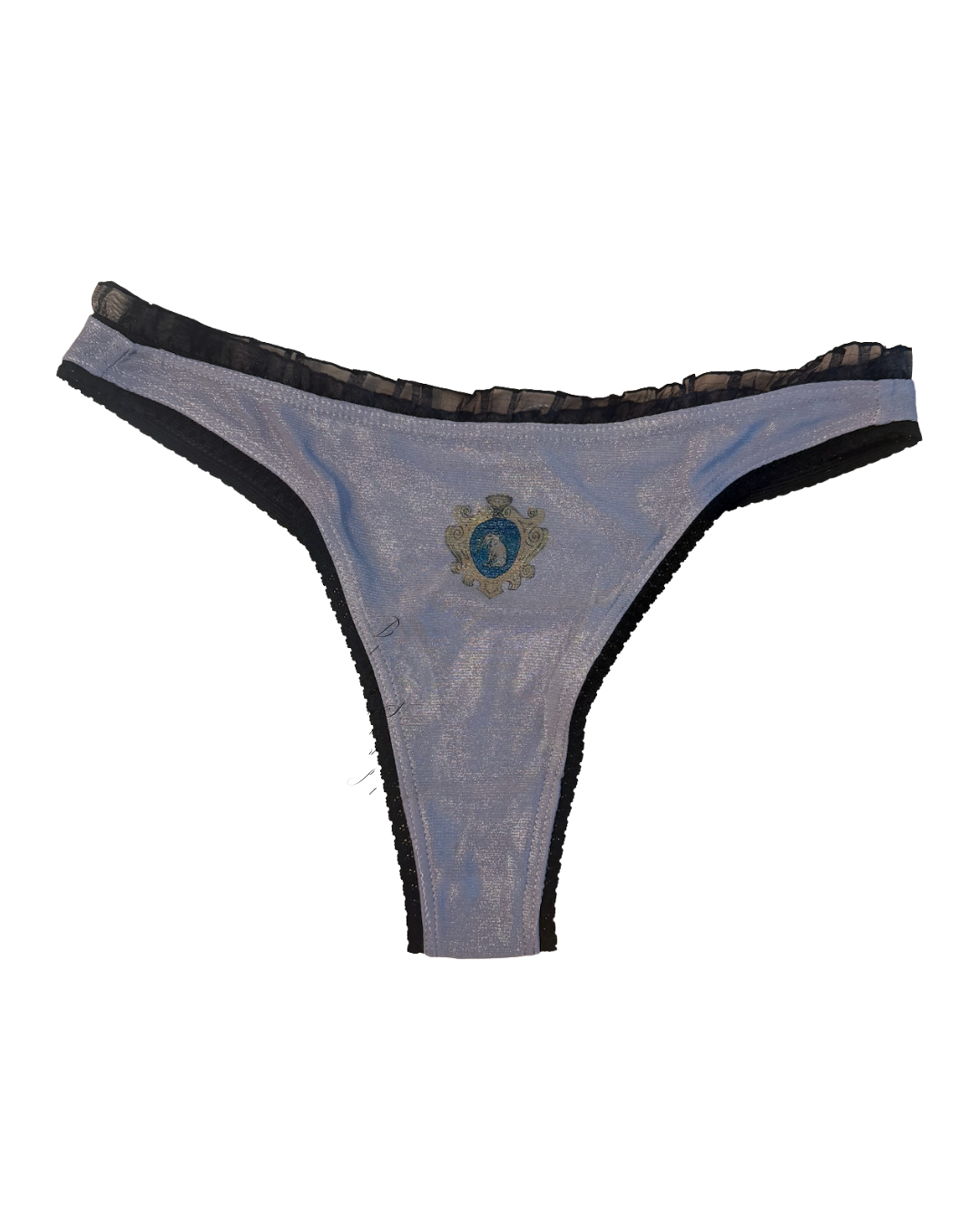 Sparkly Unicorn Emblem Thong Sample — Size XS