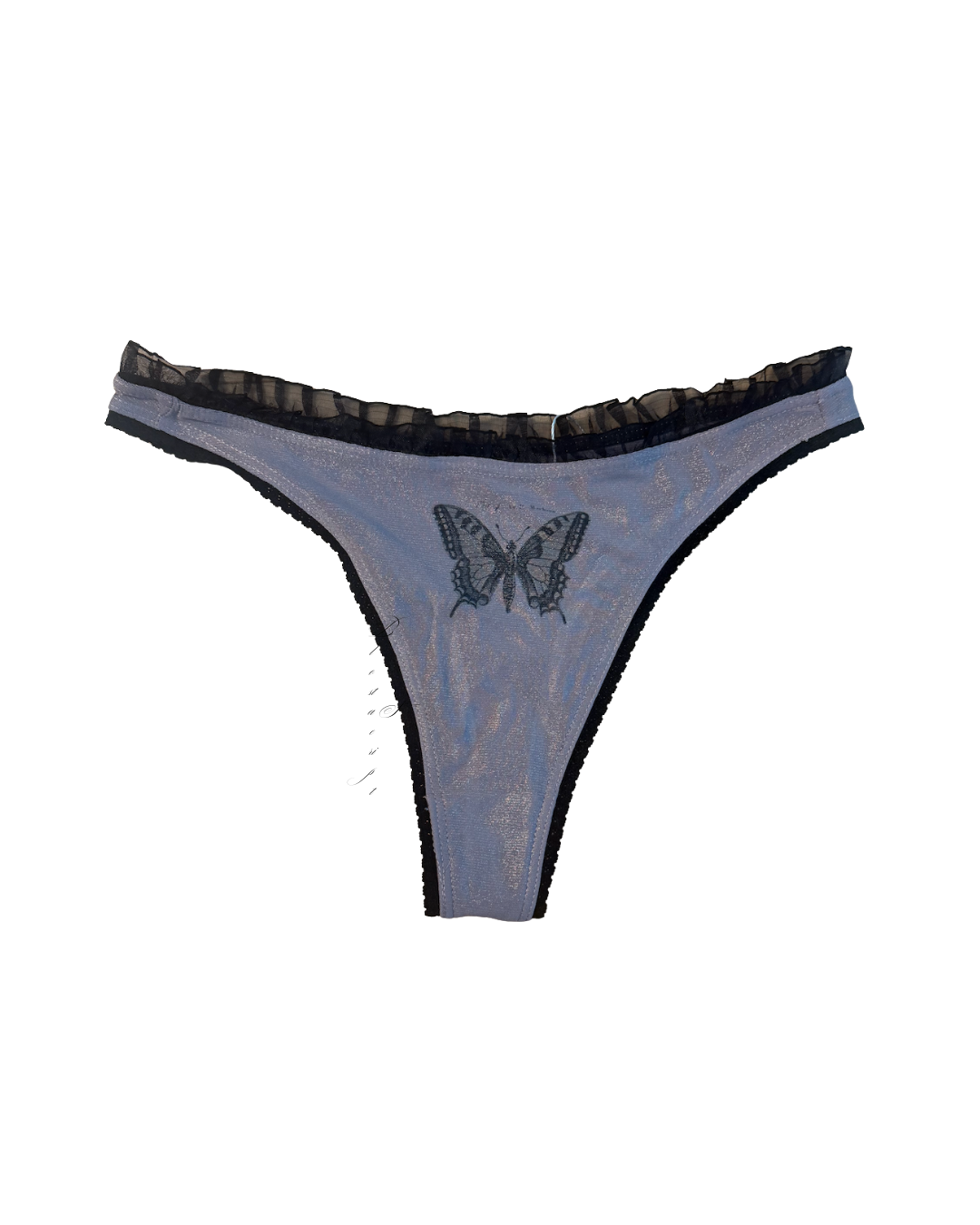 Sparkly Butterfly Thong Sample — Size XS