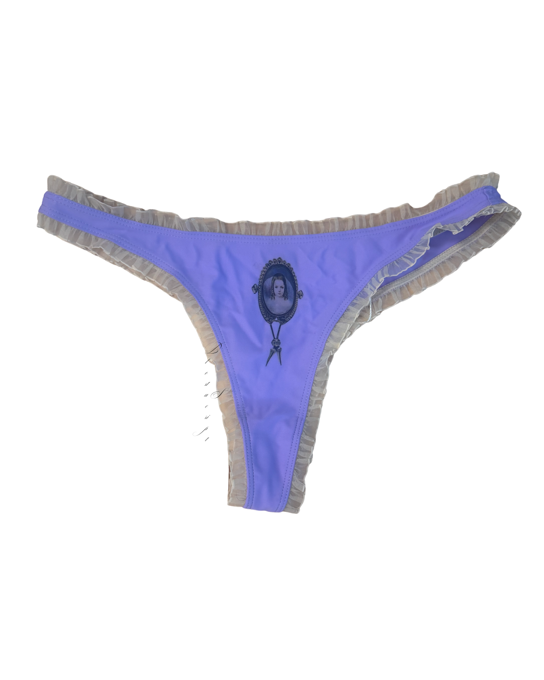 Victorian Mourning Thong Sample — Size S