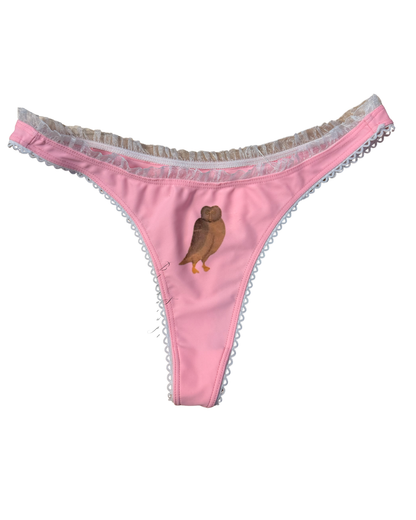Perfectly Imperfect Medieval Owl Thong — Size S