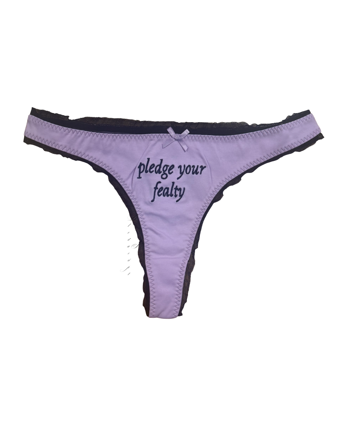 Perfectly Imperfect Pledge Your Fealty Cotton Thong — Size XL