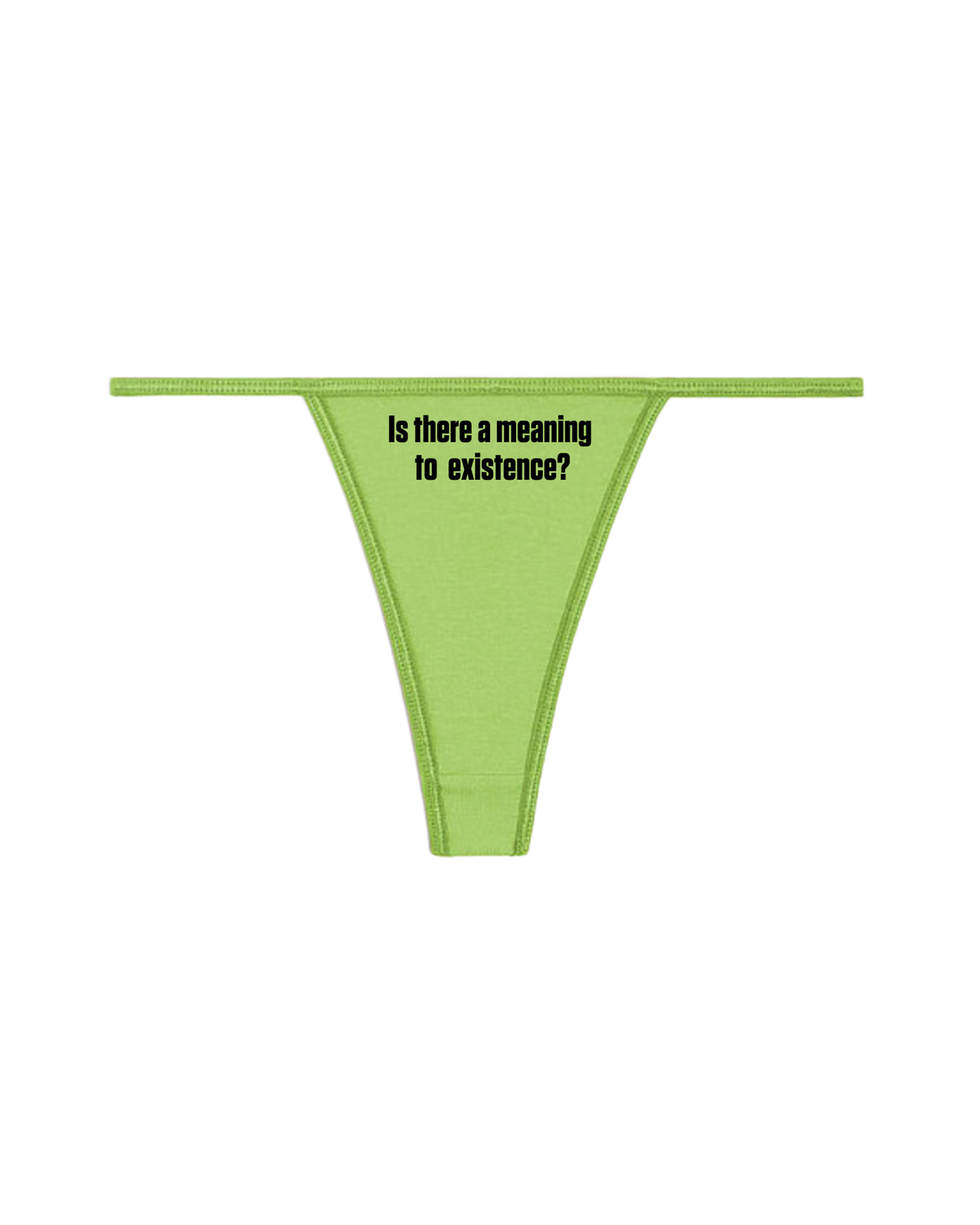 LIGHT GREEN EXISTENTIALIST THONG