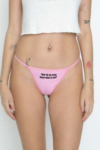 BABY PINK EXISTENTIALIST THONG Thong Highly Liquid 