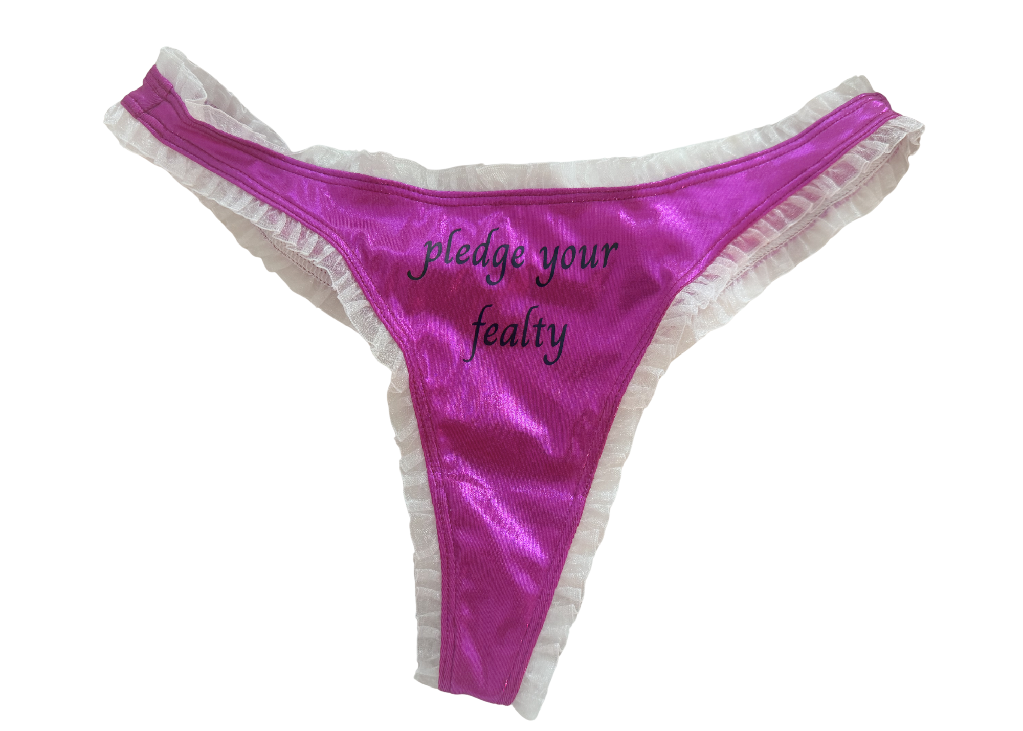 Perfectly Imperfect Hot Pink Pledge Your Fealty Thong