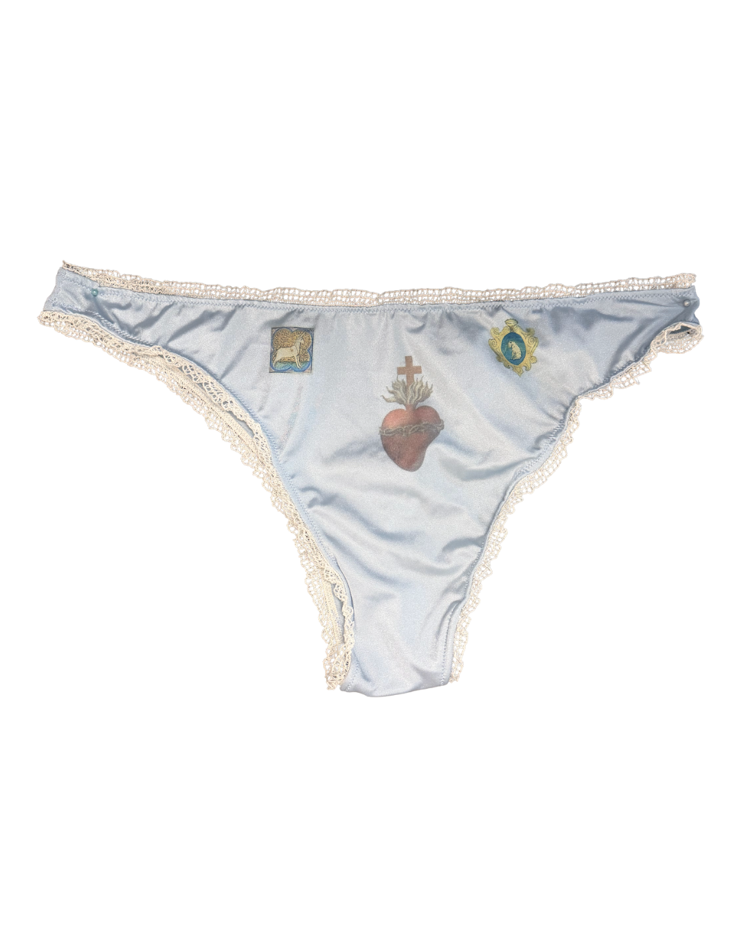 Perfectly Imperfect Blue Sacred Heart Thong 