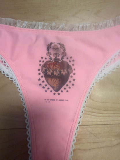 Perfectly Imperfect Pink Sacred Heart Thong