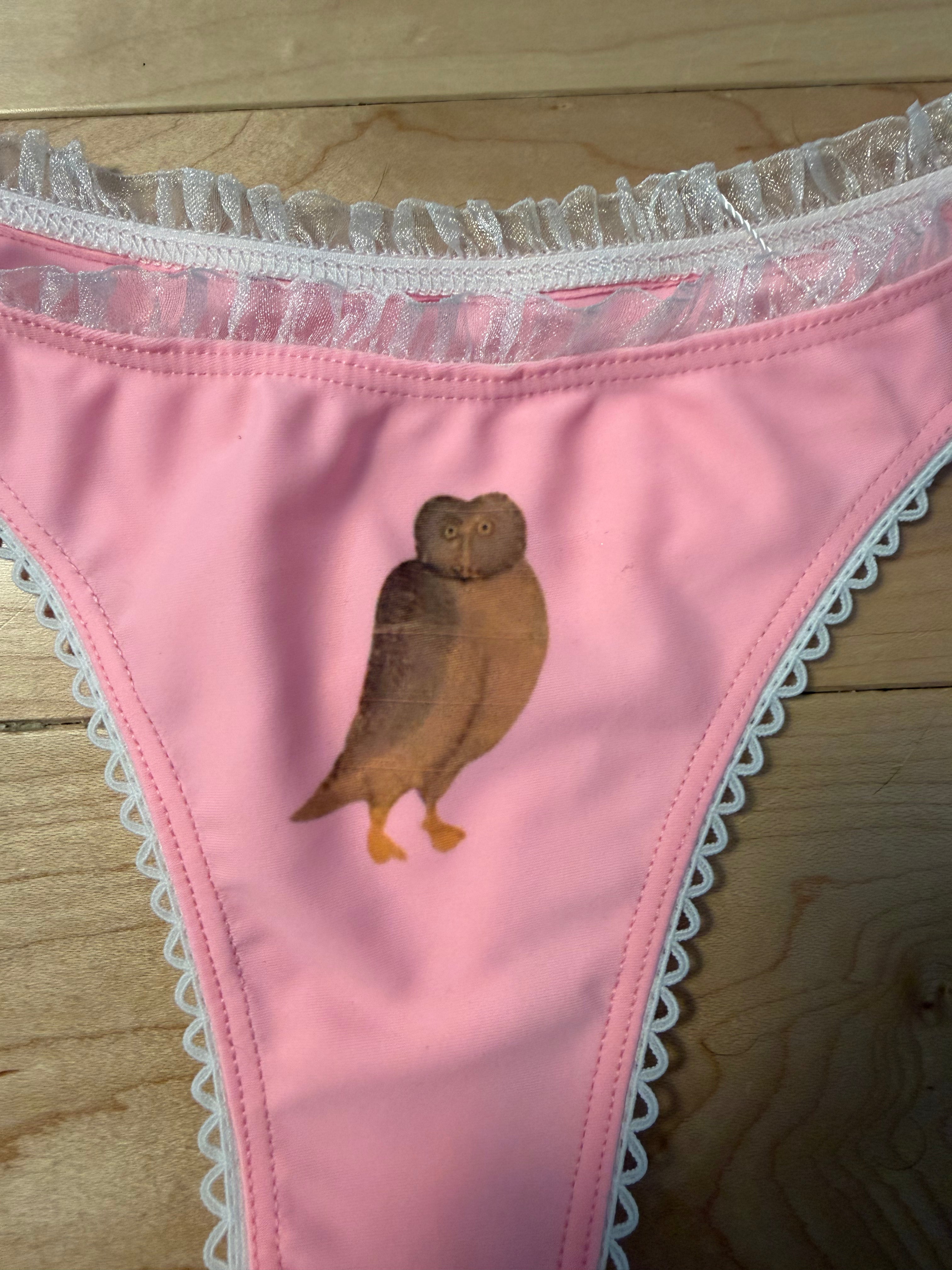 Perfectly Imperfect Medieval Owl Thong — Size S
