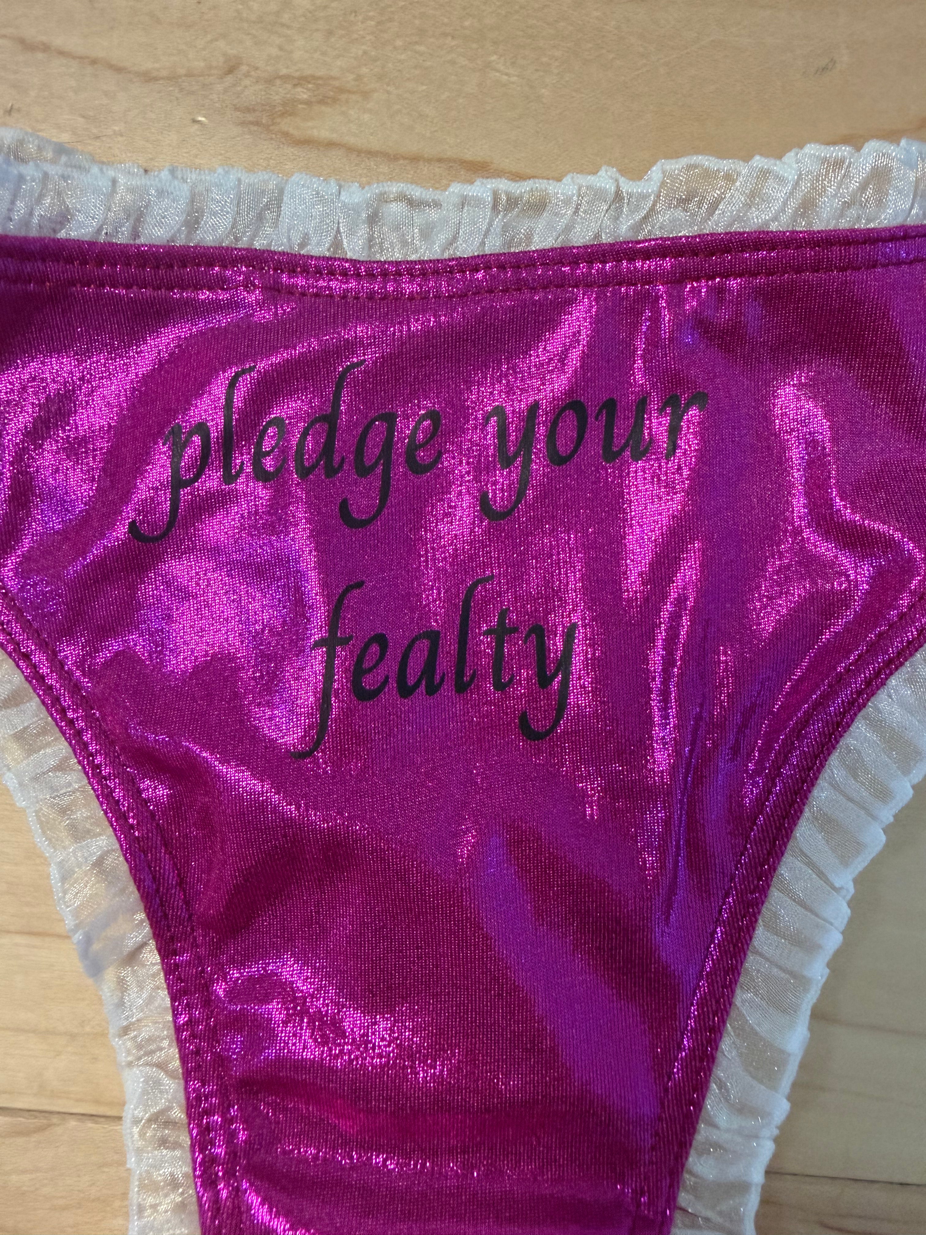 Perfectly Imperfect Hot Pink Pledge Your Fealty Thong