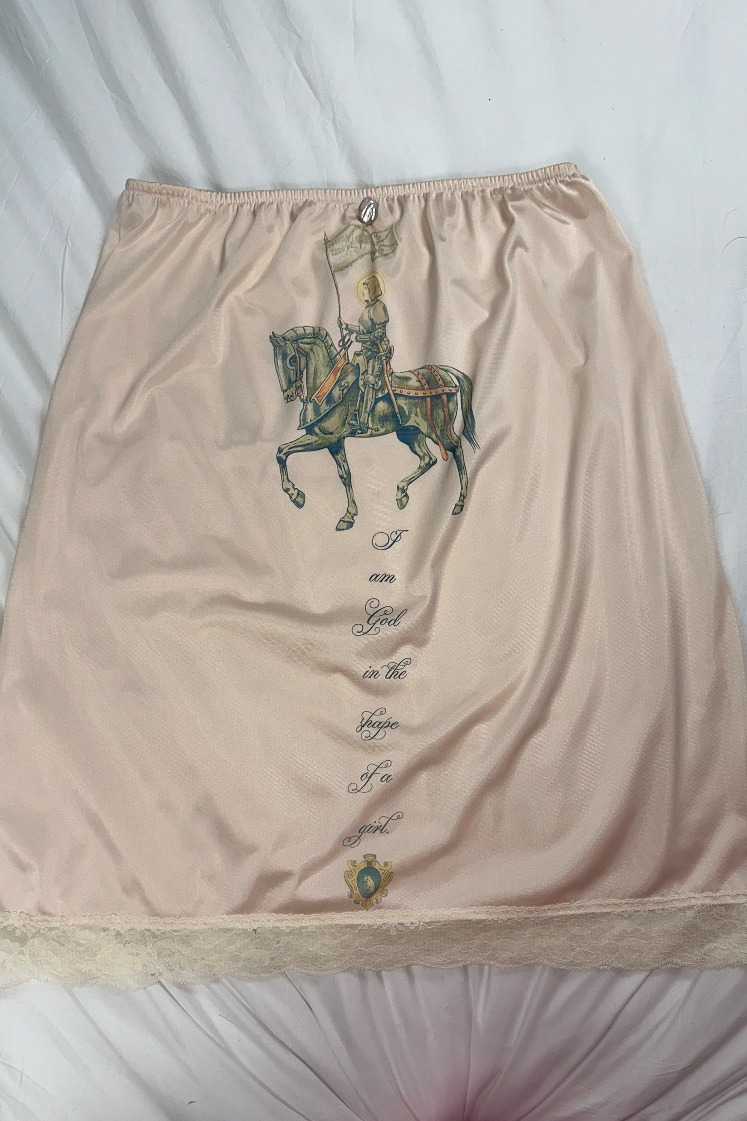 Pink Joan of Arc Slip Skirt