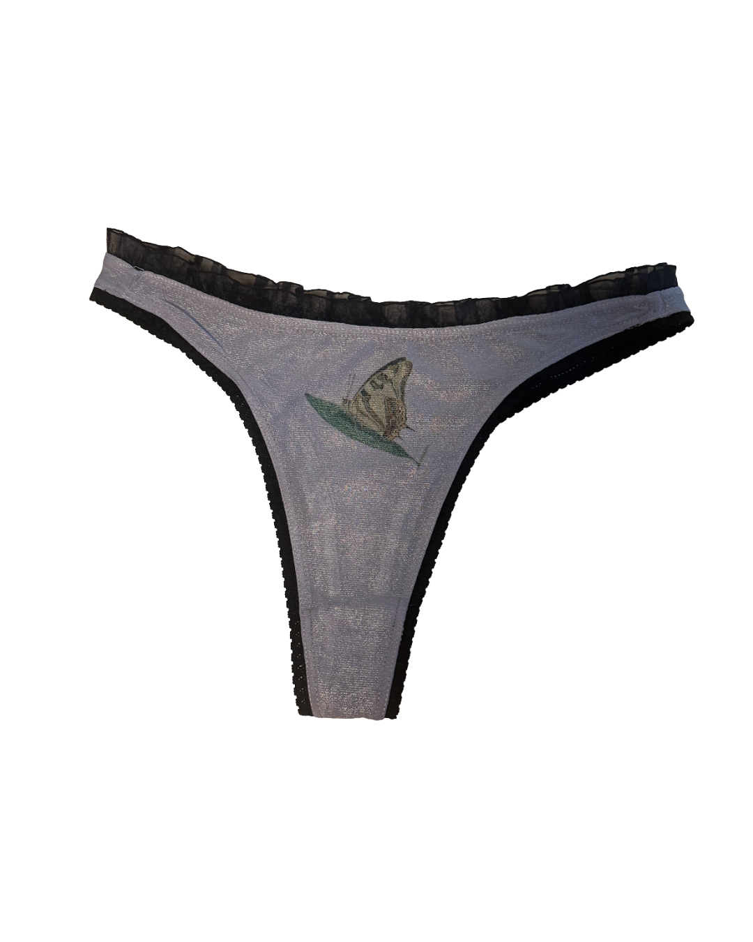 Sparkly Yellow Butterfly Thong
