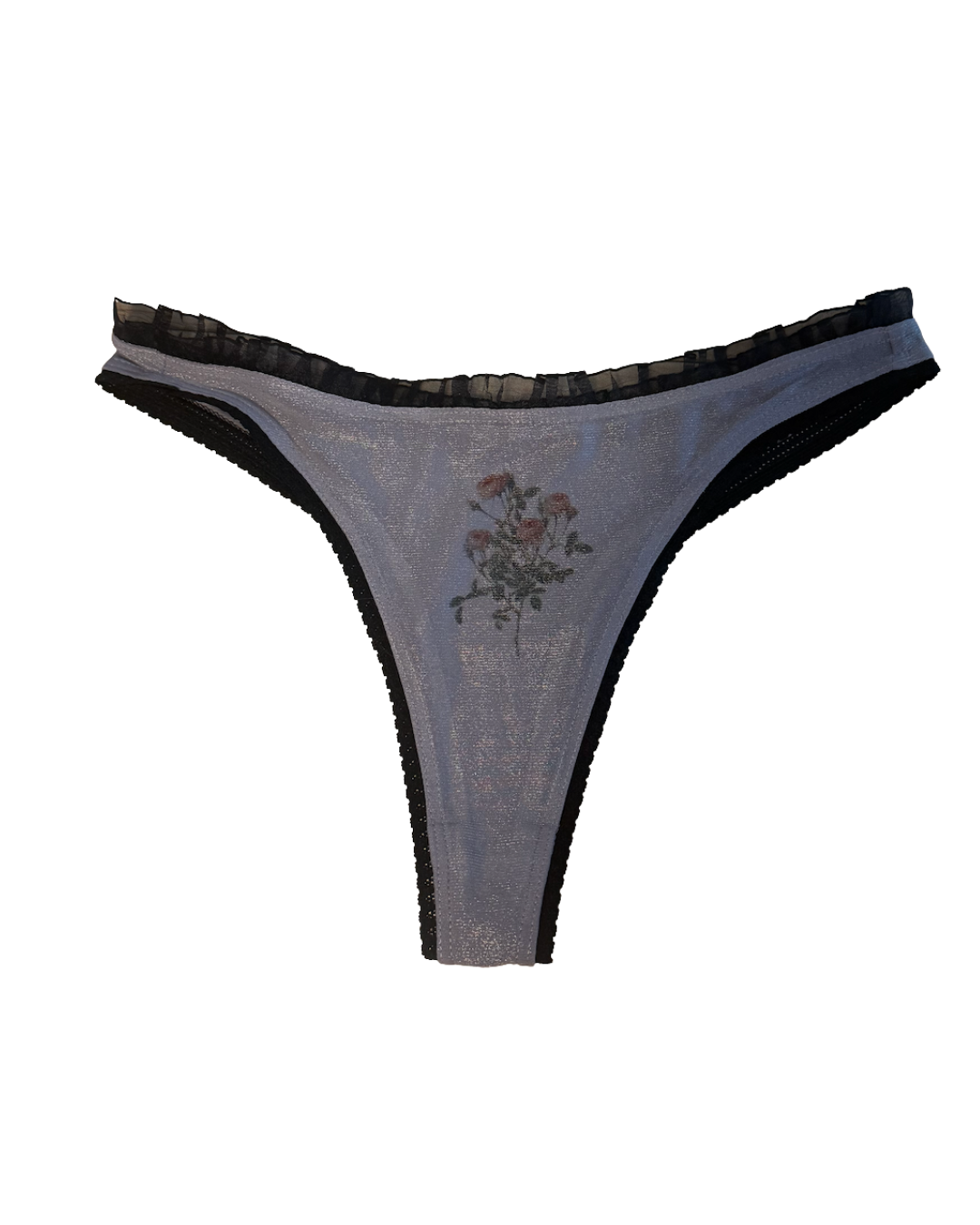 Sparkly Rose Bouquet Thong