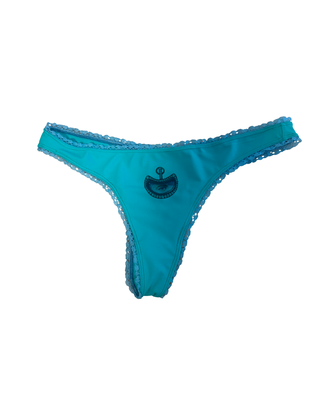 Teal Victorian Eye Thong