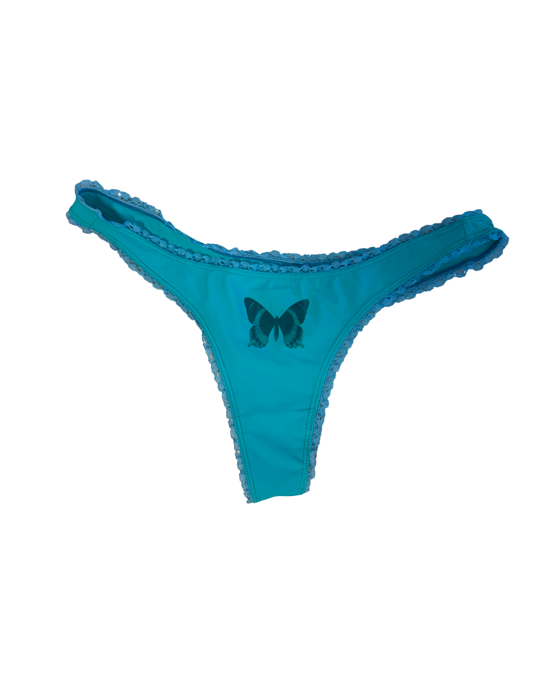 Teal Morpho Butterfly Thong