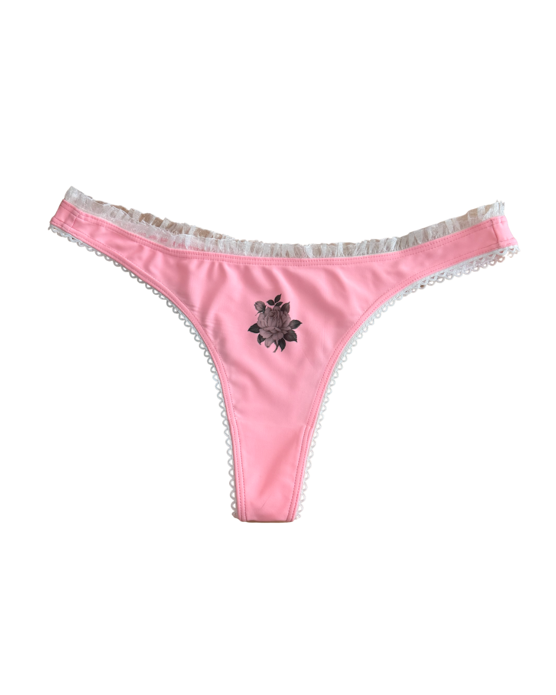Pink Vintage Rose Thong