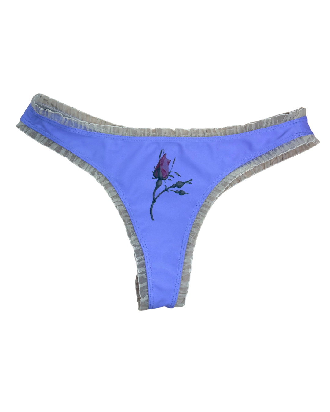 Purple Rosebud Thong