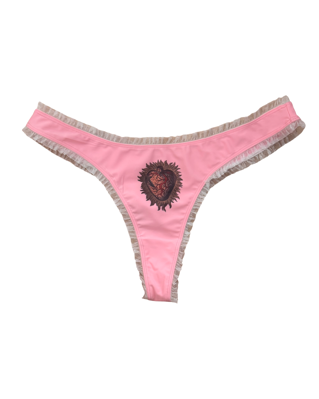 Pink and Gold Sacred Heart Thong