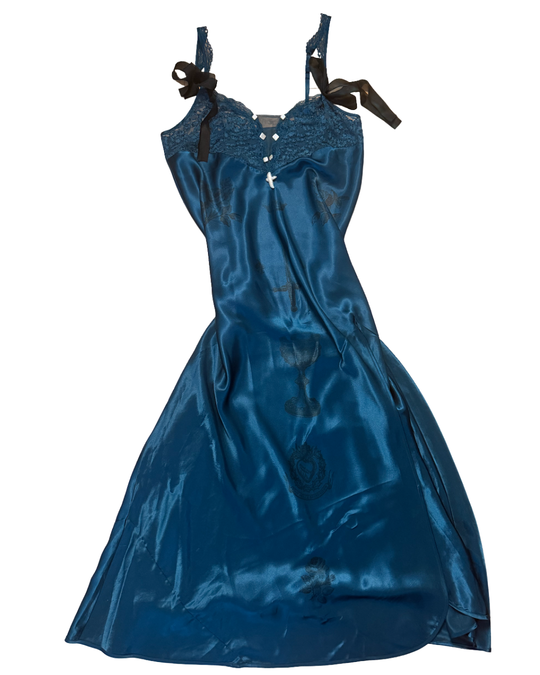 Deep Blue Dagger Maxi Dress