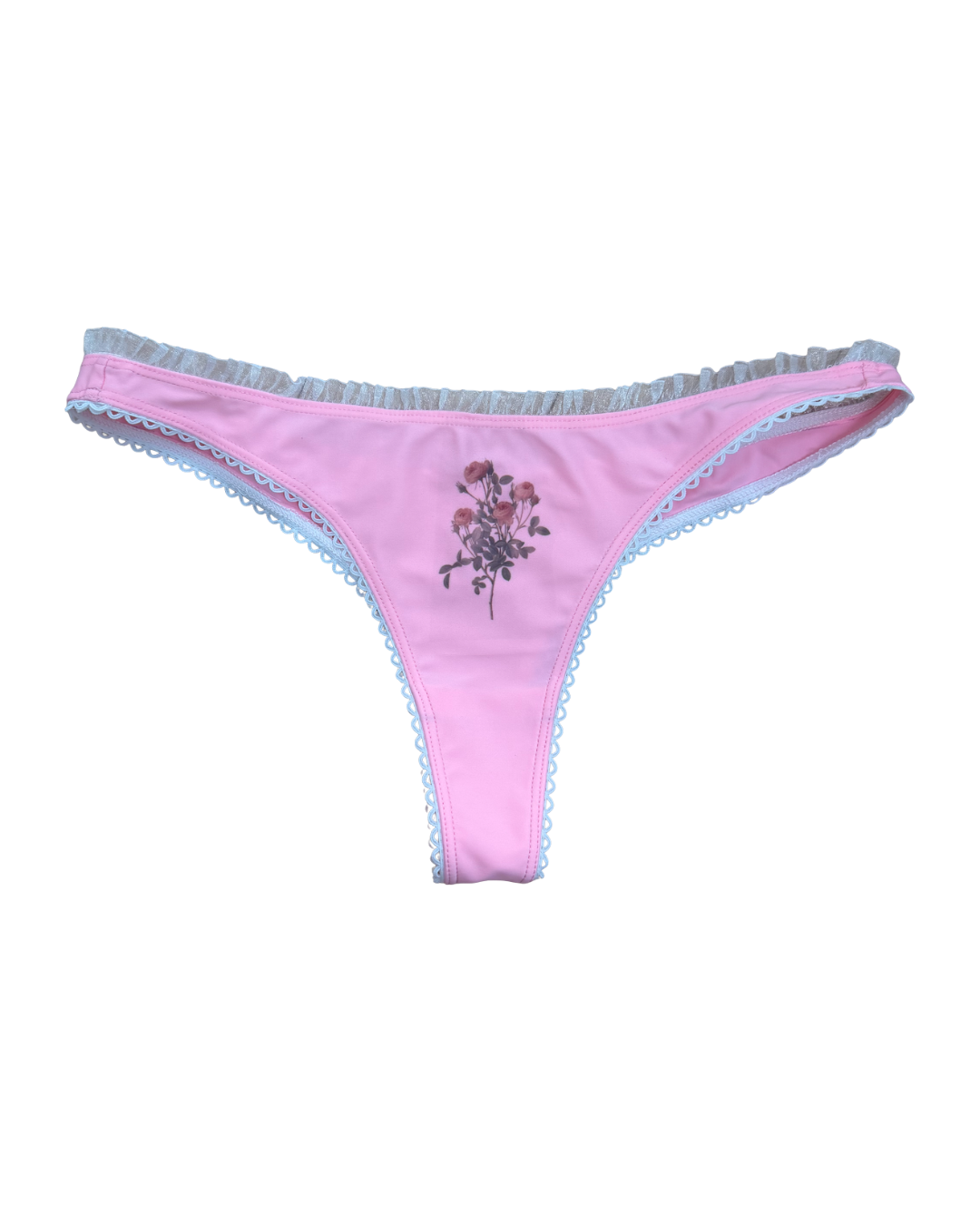 Pink Rose Bouquet Thong