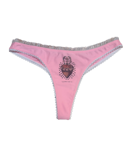 Perfectly Imperfect Pink Sacred Heart Thong