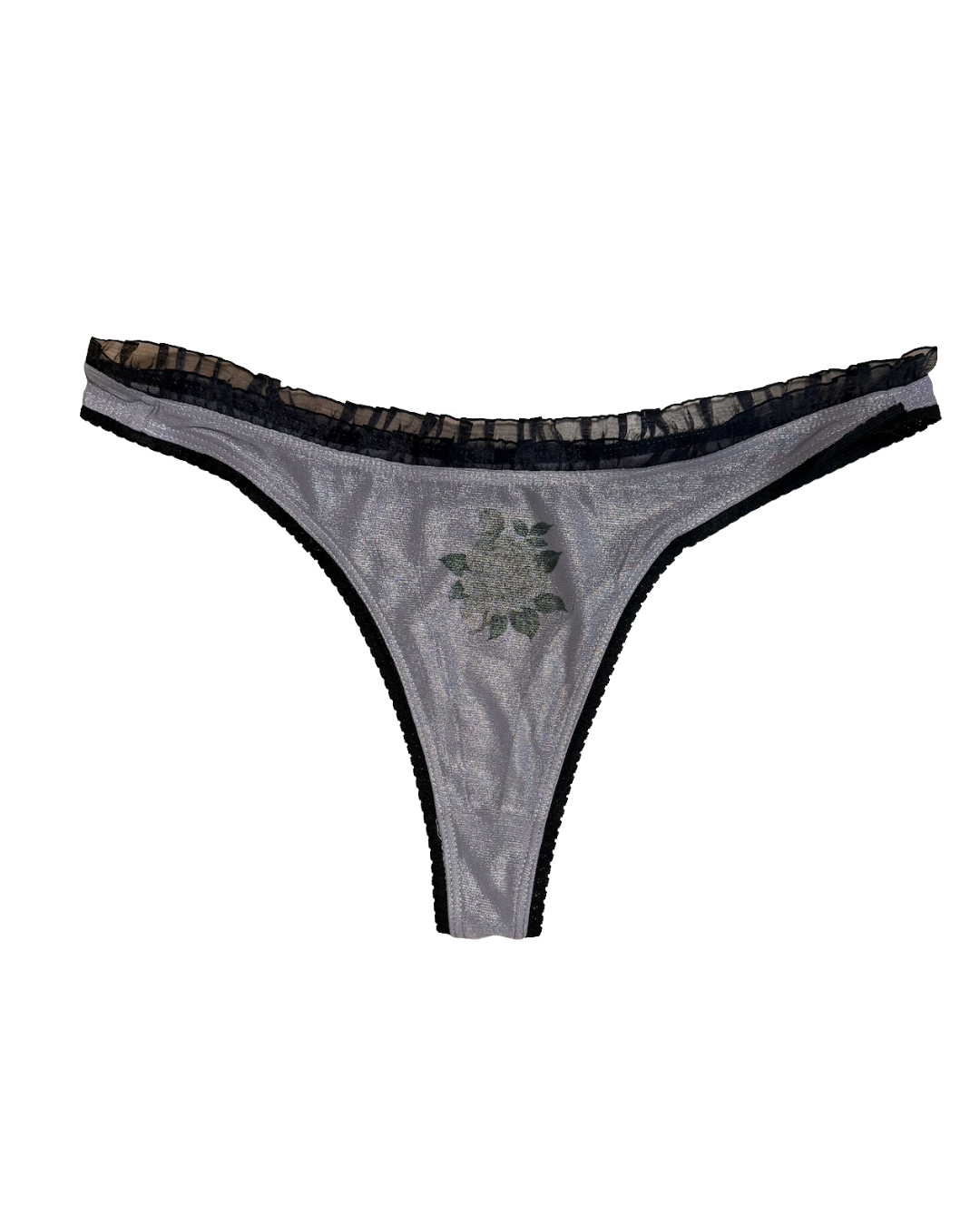 Sparkly Vintage Rose Thong