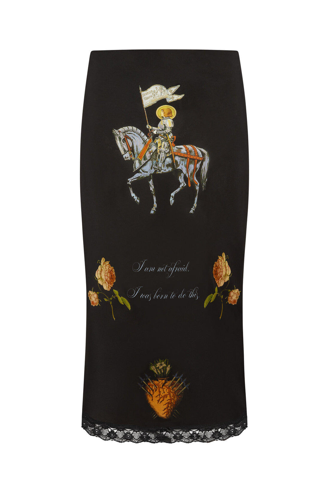 Joan of Arc and the Roses Silk Skirt