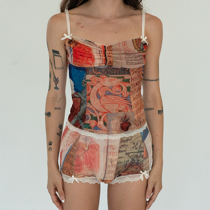 Sweetheart Neckline Grimoire Tank