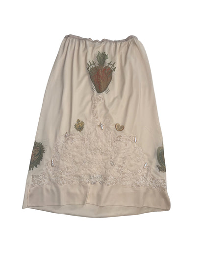Sacred Heart Slip Skirt 